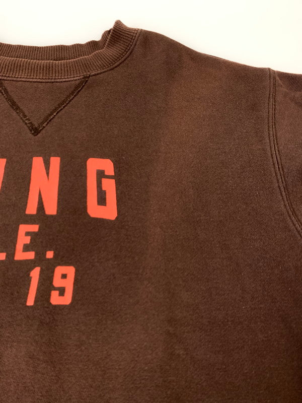 【中古品】【メンズ】 Champion チャンピオン バータグ復刻 前V SWEATSHIRT スウェットシャツ トップス 148-250718-jt-17-min サイズ：L カラー：ブラウン 万代Net店