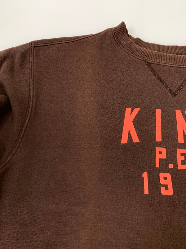 【中古品】【メンズ】 Champion チャンピオン バータグ復刻 前V SWEATSHIRT スウェットシャツ トップス 148-250718-jt-17-min サイズ：L カラー：ブラウン 万代Net店