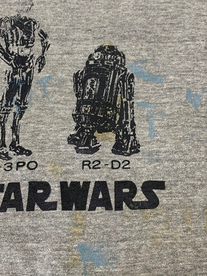 【現状渡し品】【メンズ】 USED 推定70-80'S STAR WARS CUT OFF SWEATSHIRT スウェットシャツ 146-250411-ks-60-min カラー：グレー 万代Net店