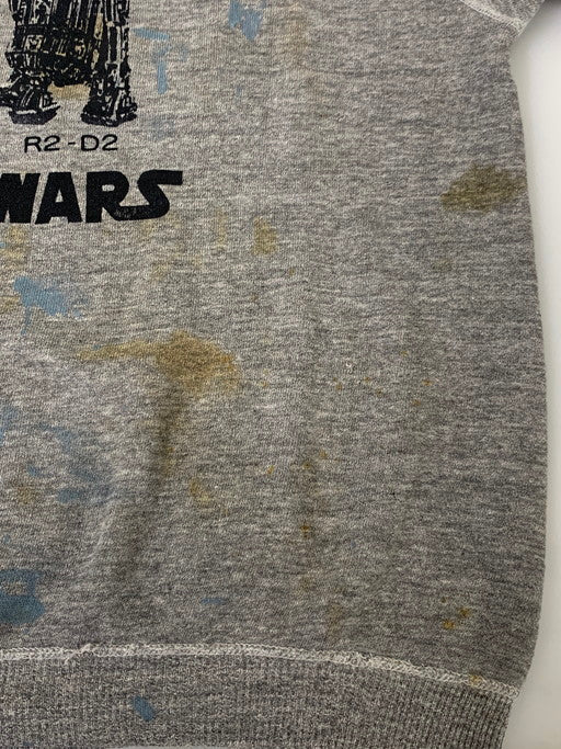 【現状渡し品】【メンズ】 USED 推定70-80'S STAR WARS CUT OFF SWEATSHIRT スウェットシャツ 146-250411-ks-60-min カラー：グレー 万代Net店