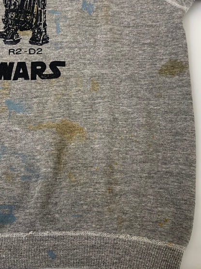 【現状渡し品】【メンズ】 USED 推定70-80'S STAR WARS CUT OFF SWEATSHIRT スウェットシャツ 146-250411-ks-60-min カラー：グレー 万代Net店