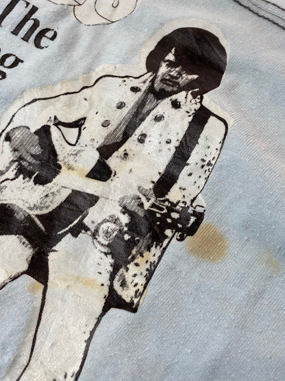 【現状渡し品】【メンズ】 BANTAMS バンタム ELVIS PRESLEY PRINT TEE 推定80'S エルヴィス・プレスリー プリント Tシャツ 80年代 メンズ トップス 146-250409-em-23-min サイズ：L カラー：サックスブルー 万代Net店