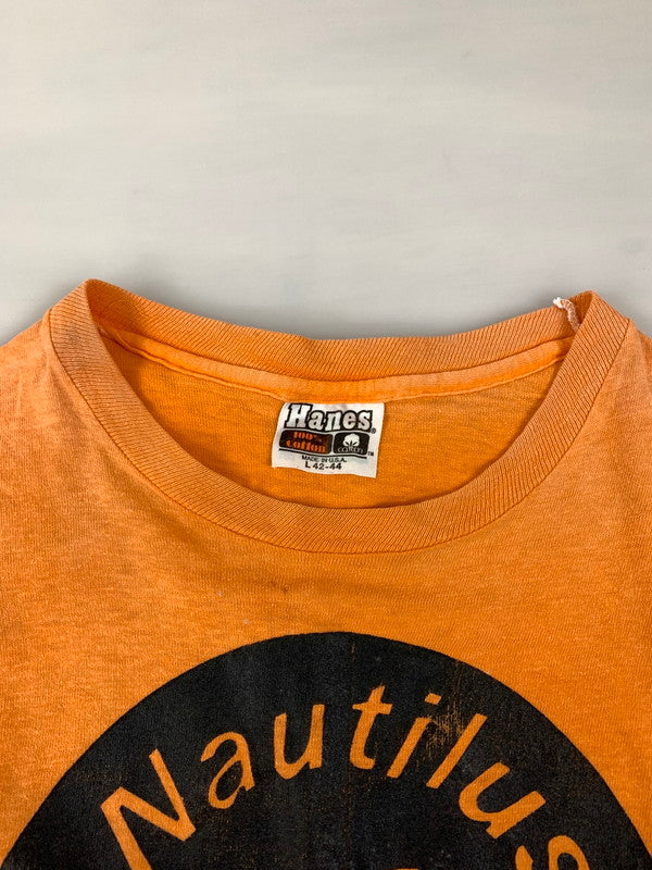 【中古品】【メンズ】 HANES ヘインズ 70-80'S "NAUTILUS" S S TEE ショートスリーブ 146-250414-AS-37-min サイズ：M カラー：オレンジ 万代Net店