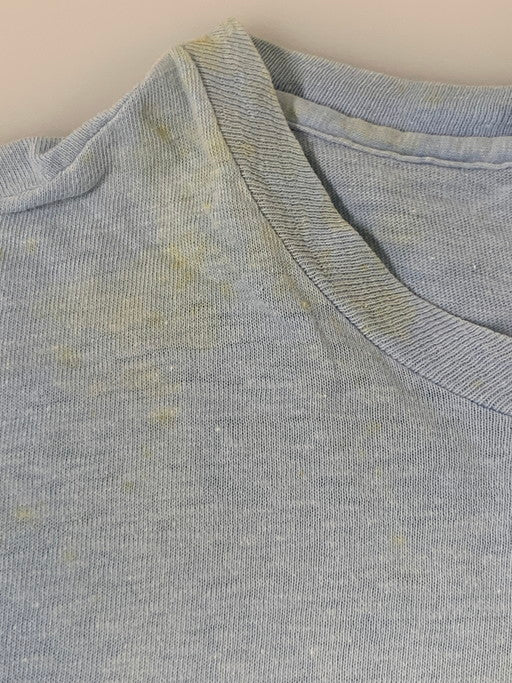 【現状渡し品】【メンズ】 HANES ヘインズ 70'S "ASKA" S S TEE ショートスリーブ 146-250412-AS-1-min サイズ：XL(46-48) カラー：ブルー 万代Net店