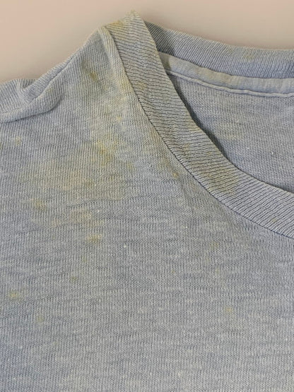 【現状渡し品】【メンズ】 HANES ヘインズ 70'S "ASKA" S S TEE ショートスリーブ 146-250412-AS-1-min サイズ：XL(46-48) カラー：ブルー 万代Net店