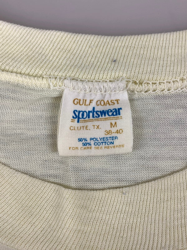 【現状渡し品】【メンズ】 SPORTS WEAR スポーツウェア 70-80'S "TEXAN 辞書" S S TEE 146-250414-AS-33-min サイズ：M カラー：ベージュ 万代Net店