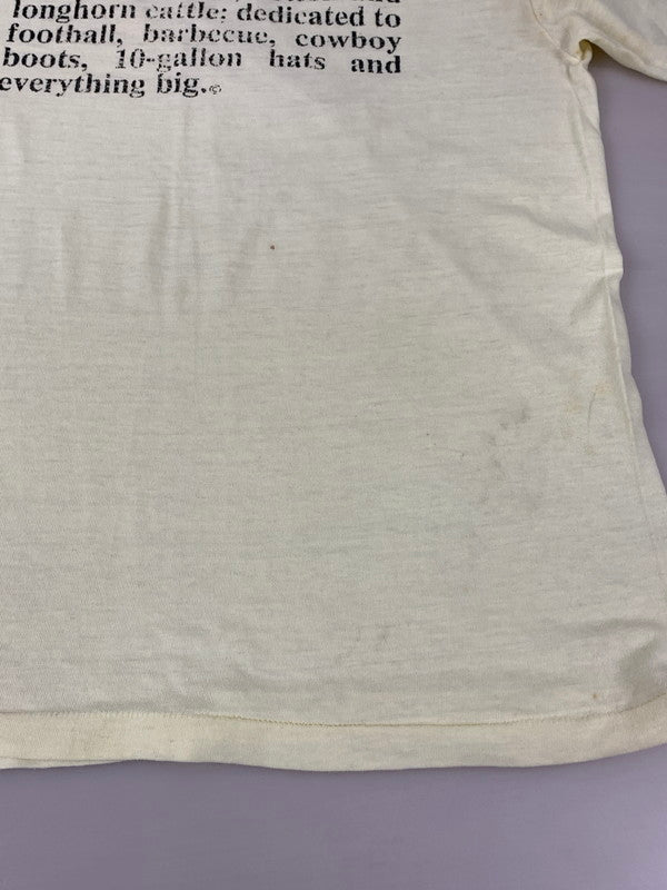 【現状渡し品】【メンズ】 SPORTS WEAR スポーツウェア 70-80'S "TEXAN 辞書" S S TEE 146-250414-AS-33-min サイズ：M カラー：ベージュ 万代Net店