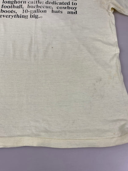 【現状渡し品】【メンズ】 SPORTS WEAR スポーツウェア 70-80'S "TEXAN 辞書" S S TEE 146-250414-AS-33-min サイズ：M カラー：ベージュ 万代Net店