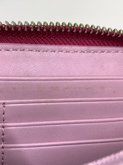 【中古品】【レディース】 COACH コーチ SKHRA ROUND ZIP WALLET 43439 ラウンドファスナーウォレット 長財布 181-260806-yn-12-min カラー：PINK/BROWN 万代Net店