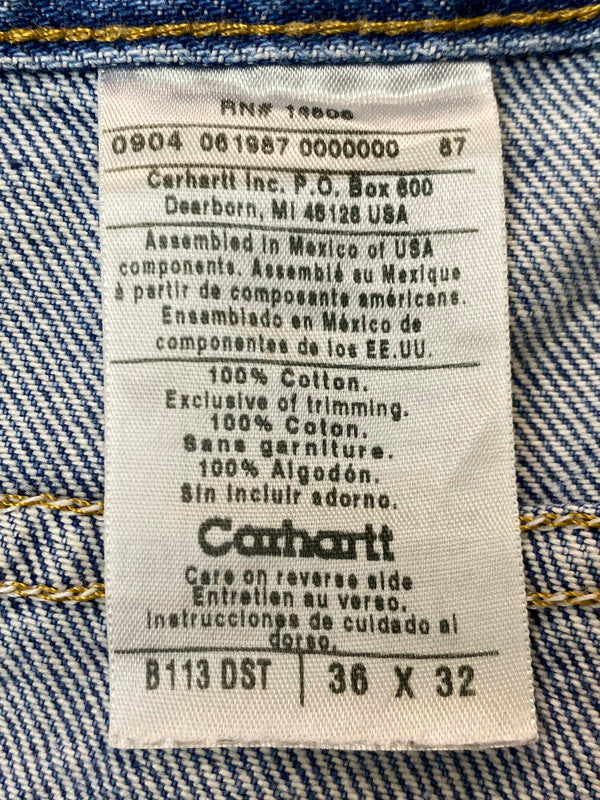 【中古品】【メンズ】 Carhartt カーハート B113 DST WORK JEANS ワークジーンズ 157-250719-ks-32-min サイズ：36×32 カラー：インディゴ 万代Net店