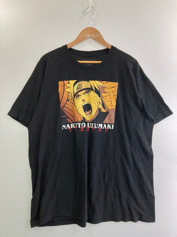 【中古品】【メンズ】 NARUTO 疾風伝 うずまきナルト SS PRINT TEE プリントTシャツ トップス 146-250413-ks-09-min サイズ：XL カラー：ブラック 万代Net店