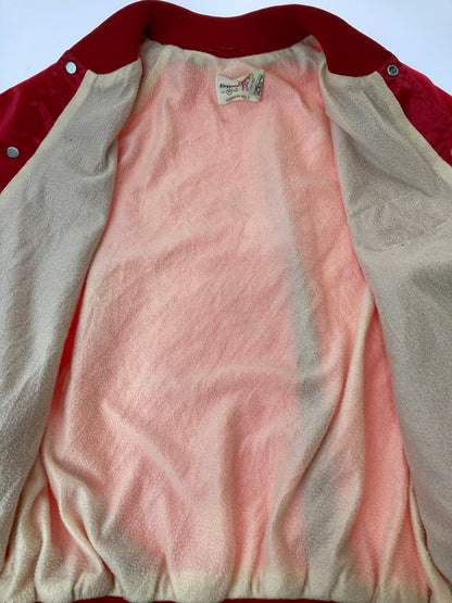 【現状渡し品】【メンズ】 KING LOUIE 80's NYLON STADIUM JACKET キングルイ USA製 ナイロンスタジャン アウター 146-250517-yn-12-min サイズ：M カラー：レッド 万代Net店