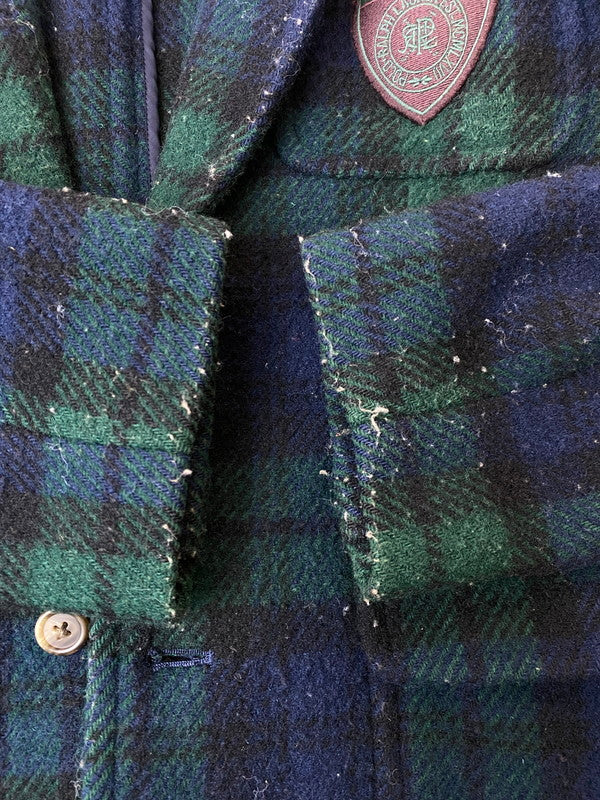 【中古品】【メンズ】 POLO RALPH LAUREN ポロ・ラルフローレン 6427 80S 90S ブラックウォッチ 2B ウールジャケット 146-250411-ks-33-min サイズ：9 カラー：ブルー/グリーン 万代Net店