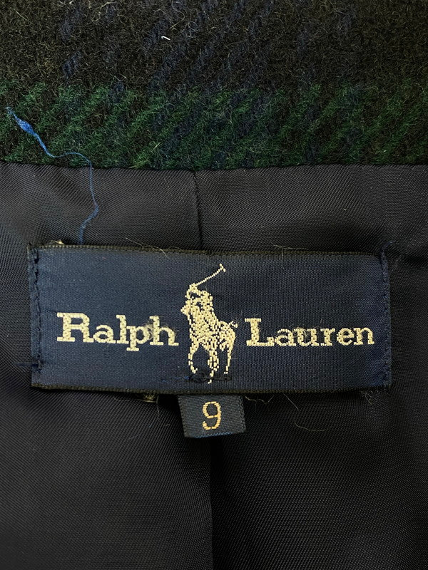 【中古品】【メンズ】 POLO RALPH LAUREN ポロ・ラルフローレン 6427 80S 90S ブラックウォッチ 2B ウールジャケット 146-250411-ks-33-min サイズ：9 カラー：ブルー/グリーン 万代Net店