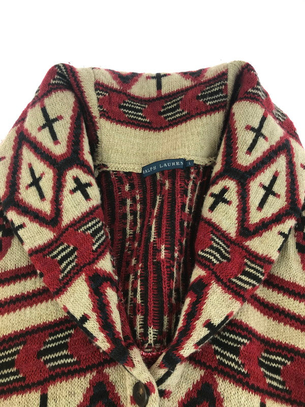 【中古品】【メンズ】 POLO RALPH LAUREN ポロ・ラルフローレン ネイティブ柄 ショールカラーカーディガン 146-251027-na-20-tag サイズ：L カラー：マルチカラー 万代Net店