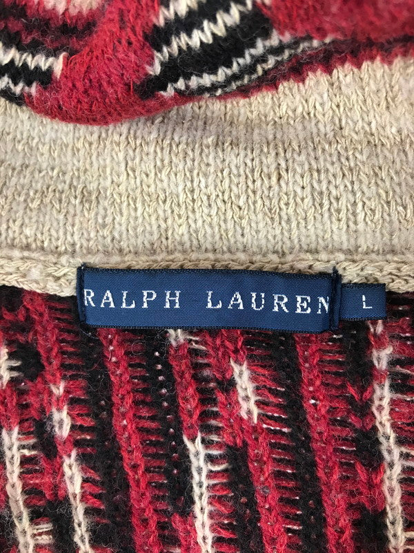 【中古品】【メンズ】 POLO RALPH LAUREN ポロ・ラルフローレン ネイティブ柄 ショールカラーカーディガン 146-251027-na-20-tag サイズ：L カラー：マルチカラー 万代Net店
