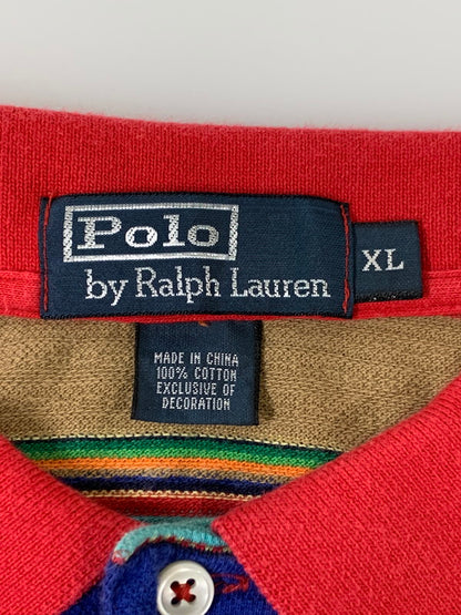 【中古品】【メンズ】 POLO RALPH LAUREN ポロ・ラルフローレン NAVAHO SS POLO SHIRT ポロシャツ 146-250422-AS-16-min サイズ：XL カラー：マルチカラー 万代Net店
