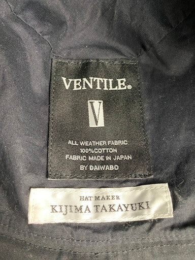 【中古品】【メンズ】 KIJIMA TAKAYUKI キジマタカユキ VENTILE EX-19109 バケットハット 帽子 185-250418-yn-20-min サイズ：2 カラー：ブラック 万代Net店