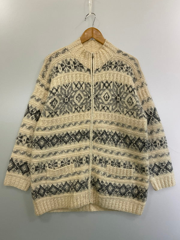 【中古品】【メンズ】 JONES NEW YORK SPORT ジョーンズ ニューヨーク スポーツ モヘア混カウチン ウール ノルディック セーター メンズ アウター 146-250427-em-17-min サイズ：M カラー：ホワイト 万代Net店