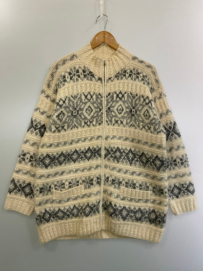 【中古品】【メンズ】 JONES NEW YORK SPORT ジョーンズ ニューヨーク スポーツ モヘア混カウチン ウール ノルディック セーター メンズ アウター 146-250427-em-17-min サイズ：M カラー：ホワイト 万代Net店