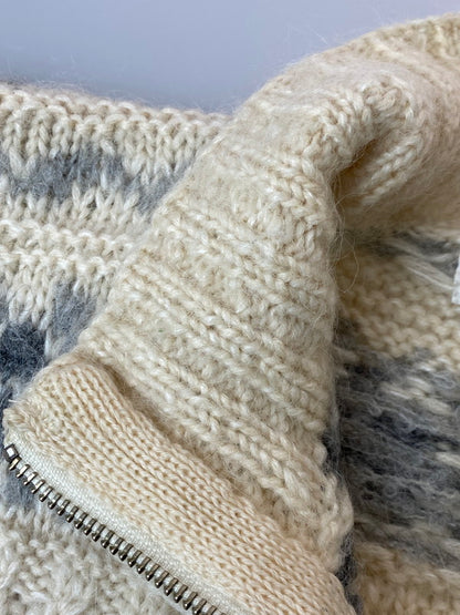 【中古品】【メンズ】 JONES NEW YORK SPORT ジョーンズ ニューヨーク スポーツ モヘア混カウチン ウール ノルディック セーター メンズ アウター 146-250427-em-17-min サイズ：M カラー：ホワイト 万代Net店