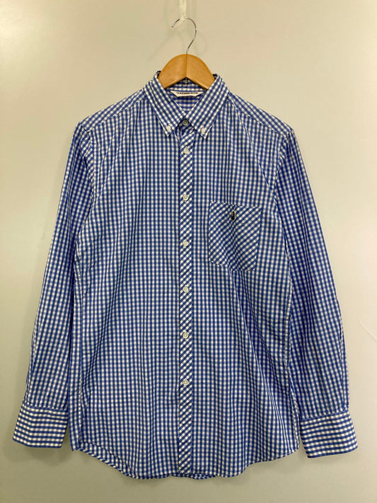 【中古品】【メンズ】 A BATHING APE アベイシングエイプ SHIRT ギンガムチェックシャツ 142-250419-ks-82-min サイズ：L カラー：ライトブルー系 万代Net店