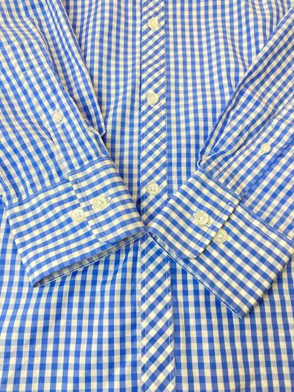 【中古品】【メンズ】 A BATHING APE アベイシングエイプ SHIRT ギンガムチェックシャツ 142-250419-ks-82-min サイズ：L カラー：ライトブルー系 万代Net店