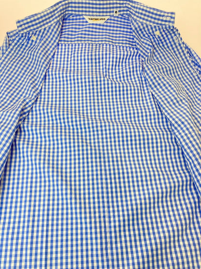 【中古品】【メンズ】 A BATHING APE アベイシングエイプ SHIRT ギンガムチェックシャツ 142-250419-ks-82-min サイズ：L カラー：ライトブルー系 万代Net店