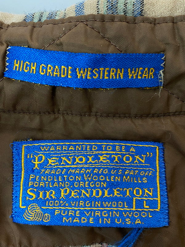 【現状渡し品】【メンズ】 PENDLETON ペンドルトン 70S WESTERN SHIRT ウェスタンシャツ トップス 146-250419-ks-37-min サイズ：L 万代Net店