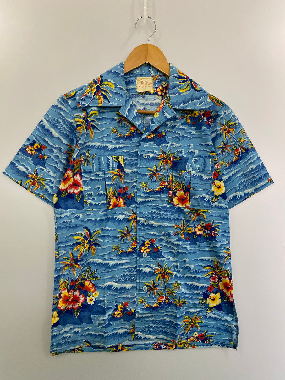 【中古品】【メンズ】 MADE ESPECIALLY メイドエスペシャリィ アロハシャツ ショートスリーブ 146-250422-AS-65-min カラー：ブルー 万代Net店