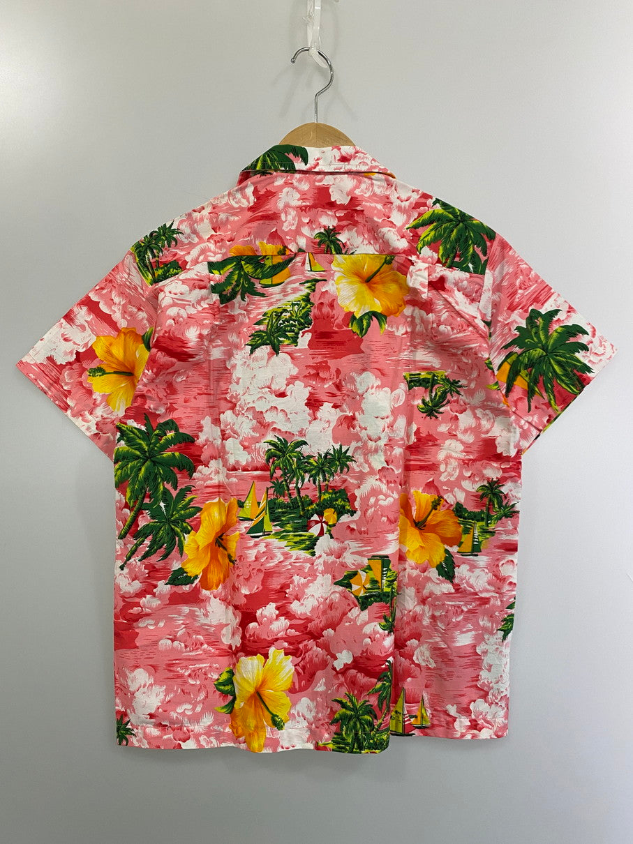 【中古品】【メンズ】 A PLAY Z アロハシャツ トップス 146-250423-ks-07-min サイズ：16 カラー：ピンク系 万代Net店