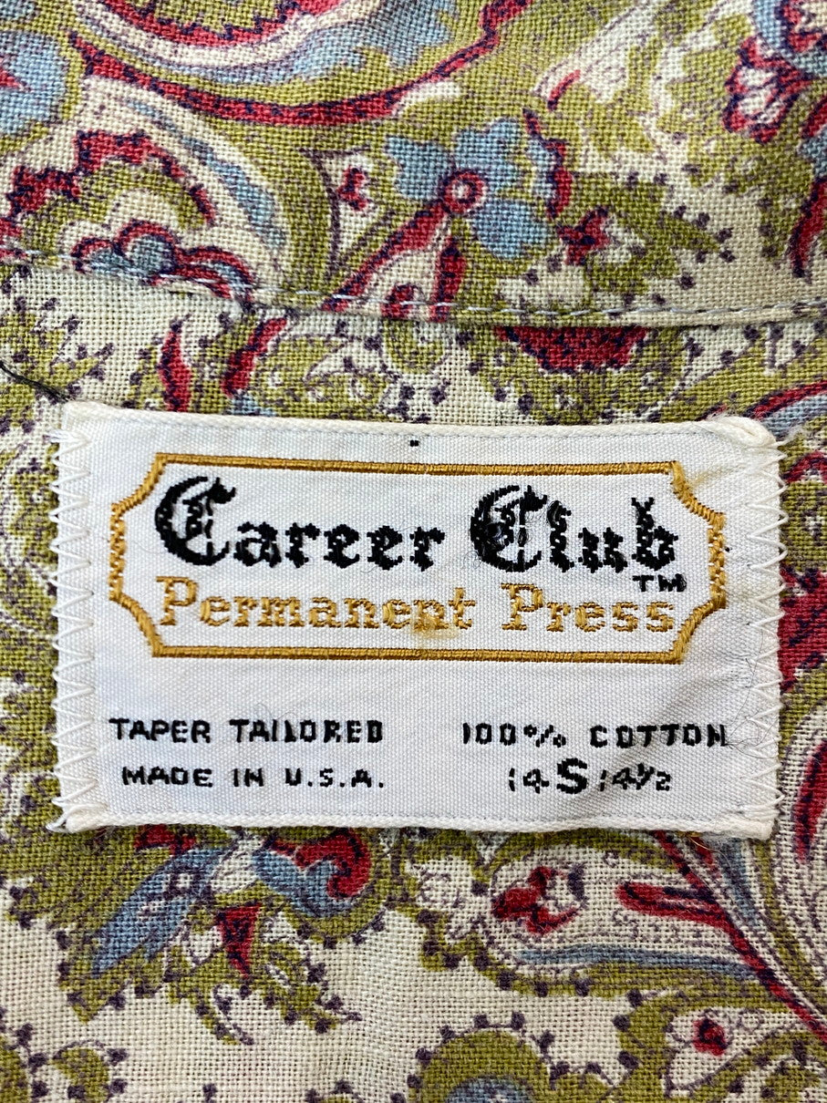 【中古品】【メンズ】 CAREER CLUB キャリアクラブ 70'S PAISLEY BD SHIRT シャツ トップス 146-250423-ks-02-min サイズ：S 万代Net店