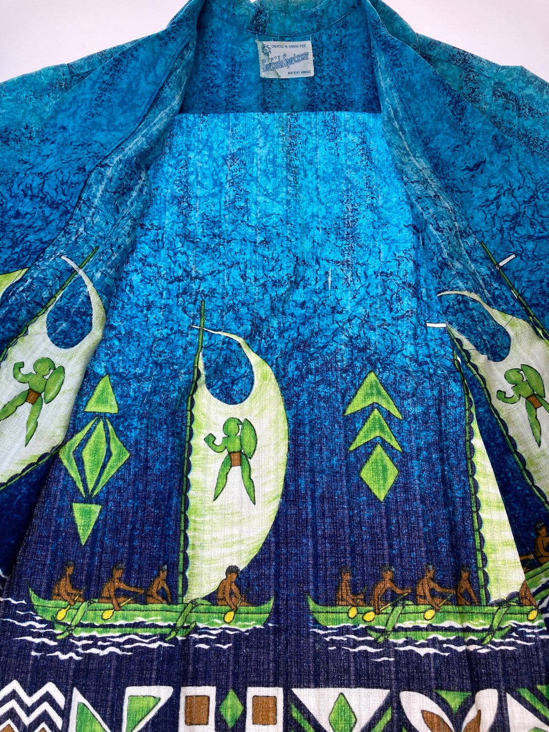 【中古品】【メンズ】 SURFSIDE SPORTSWEAR サーフサイドスポーツウエア 60'S アロハシャツ ショートスリーブ 146-250415-AS-26-min カラー：ブルー 万代Net店