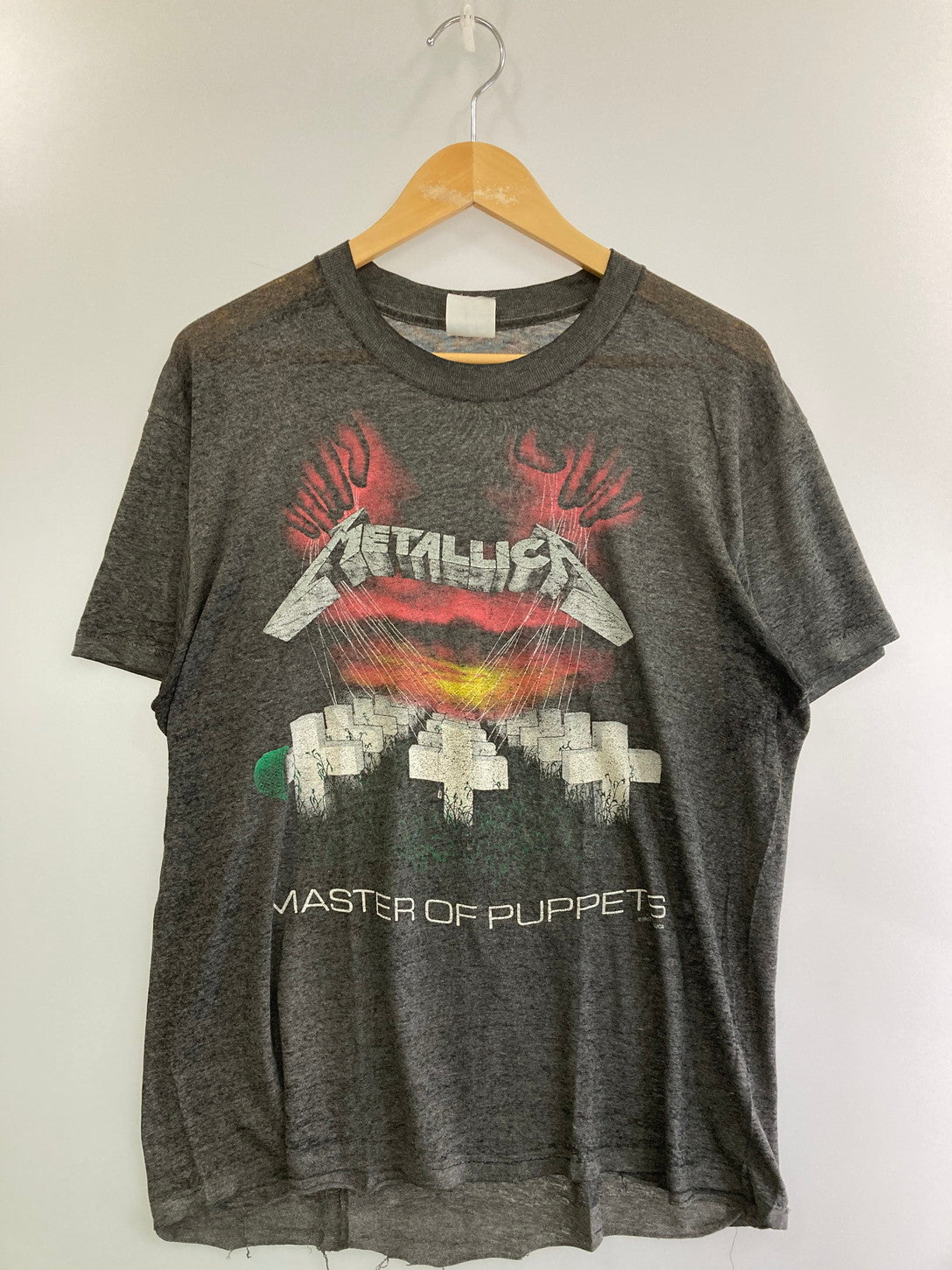 【現状渡し品】【メンズ】 SPRING FORD スプリングフォード c1987 METALLICA MASTER OF PUPPETS S S TEE Tシャツ トップス 146-250414-ks-07-min サイズ：不明 カラー：グレー 万代Net店