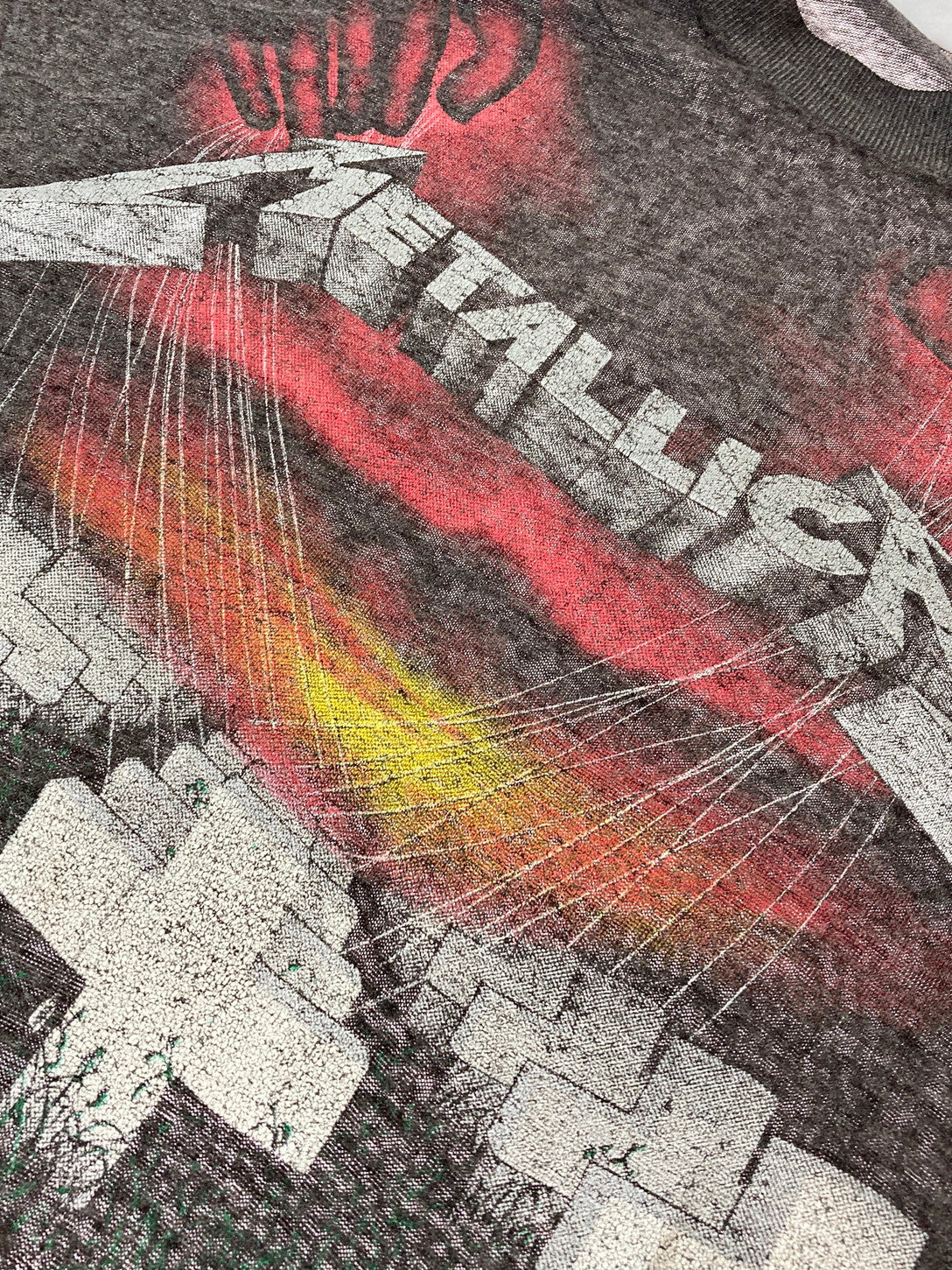 【現状渡し品】【メンズ】 SPRING FORD スプリングフォード c1987 METALLICA MASTER OF PUPPETS S S TEE Tシャツ トップス 146-250414-ks-07-min サイズ：不明 カラー：グレー 万代Net店