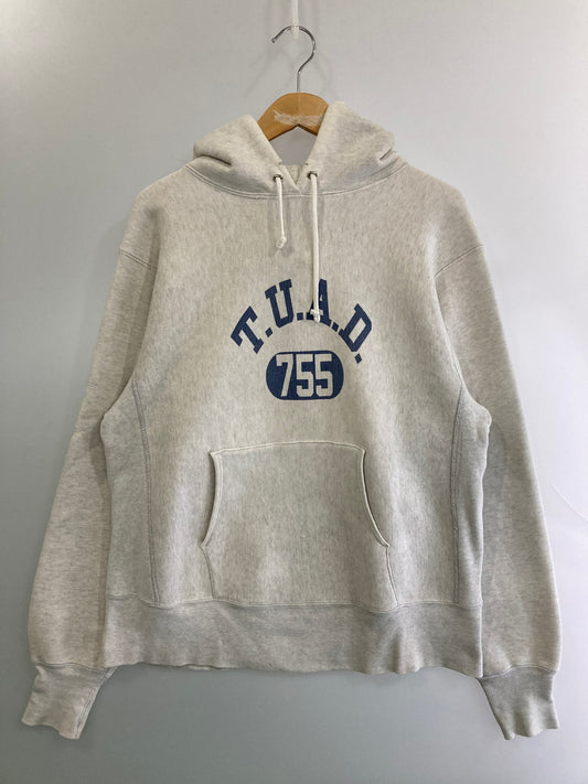 【中古品】【メンズ】 Champion チャンピオン 70'S 最初期単色タグ REVERSE WEAVE HOODIE "T.U.A.D" プルオーバーパーカー 146-250414-AS-1-min サイズ：L カラー：グレー 万代Net店