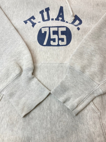 【中古品】【メンズ】 Champion チャンピオン 70'S 最初期単色タグ REVERSE WEAVE HOODIE "T.U.A.D" プルオーバーパーカー 146-250414-AS-1-min サイズ：L カラー：グレー 万代Net店