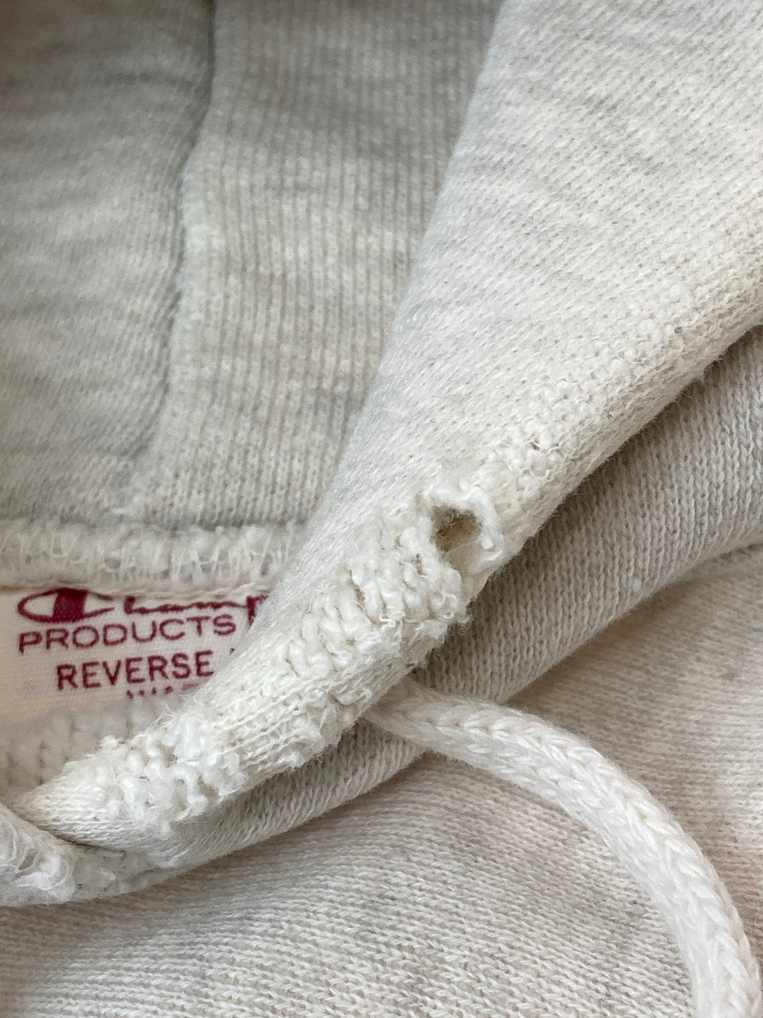 【中古品】【メンズ】 Champion チャンピオン 70'S 最初期単色タグ REVERSE WEAVE HOODIE "T.U.A.D" プルオーバーパーカー 146-250414-AS-1-min サイズ：L カラー：グレー 万代Net店