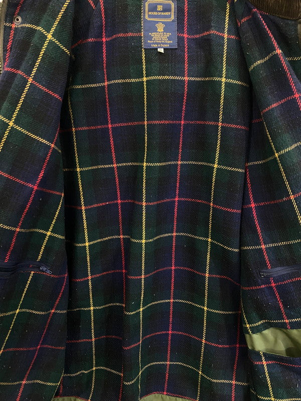 【現状渡し品】【メンズ】 HARDY ハーディー HOUSE OF HARDY イングランド製 オイルドジャケット 146-250419-ks-01-min サイズ：M カラー：カーキ 万代Net店