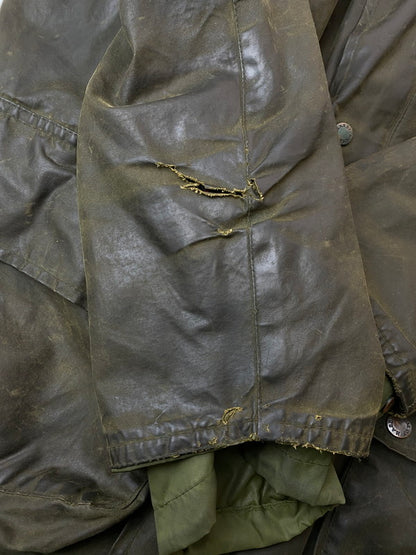 【現状渡し品】【メンズ】 HARDY ハーディー HOUSE OF HARDY イングランド製 オイルドジャケット 146-250419-ks-01-min サイズ：M カラー：カーキ 万代Net店