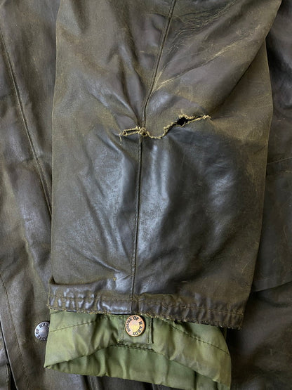 【現状渡し品】【メンズ】 HARDY ハーディー HOUSE OF HARDY イングランド製 オイルドジャケット 146-250419-ks-01-min サイズ：M カラー：カーキ 万代Net店