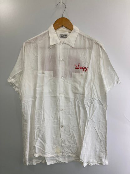 【中古品】【メンズ】 AMBERLEY アンバーリー 60'S BOWLING SHIRT ショートスリーブ 146-250415-AS-27-min サイズ：L カラー：ホワイト 万代Net店