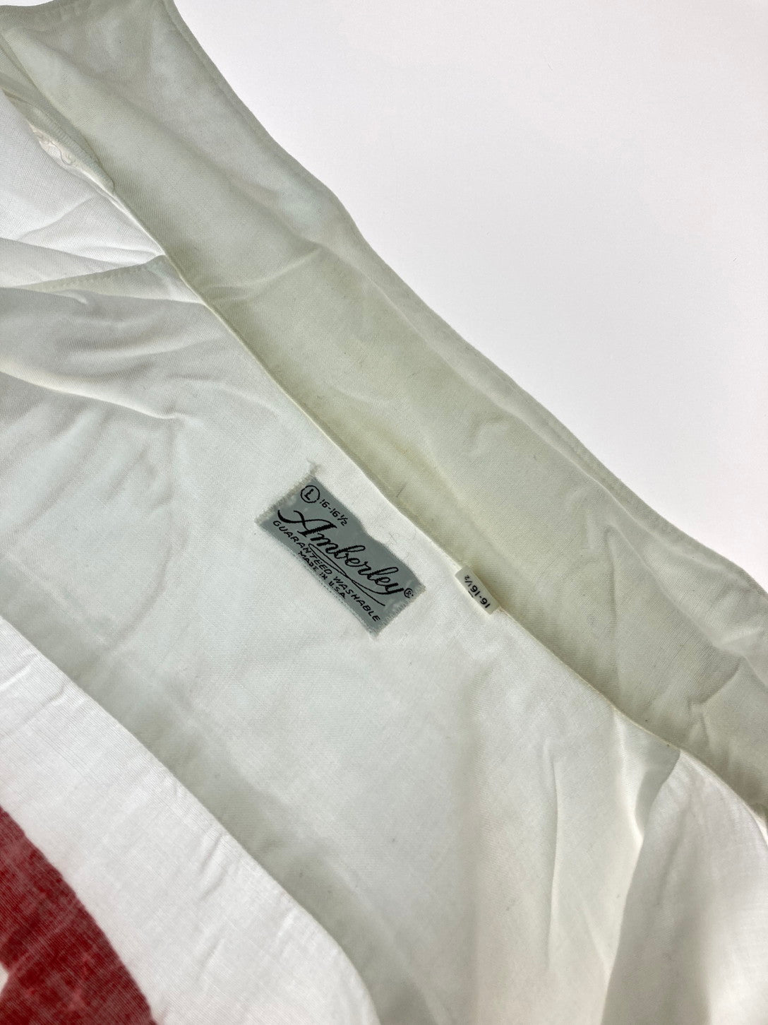 【中古品】【メンズ】 AMBERLEY アンバーリー 60'S BOWLING SHIRT ショートスリーブ 146-250415-AS-27-min サイズ：L カラー：ホワイト 万代Net店