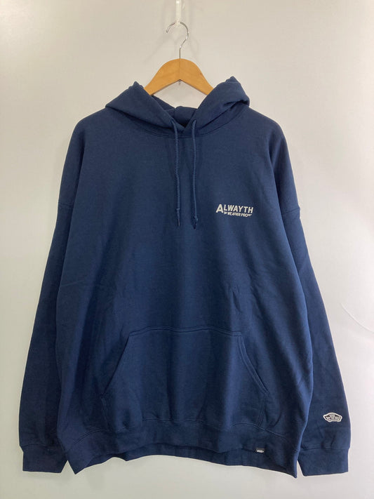 【中古品】【メンズ】 ALWAYTH オルウェイズ ×VANS LOGO HOODIE フーディ 142-250414-ks-02-min サイズ：XXL カラー：ネイビー 万代Net店