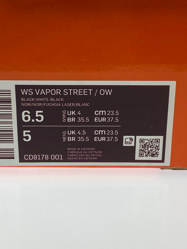 【中古品】【レディース】 NIKE ナイキ VAPOR STREET OFF-WHITE CD8178-001 ウィメンズ ヴェイパーストリート オフ ホワイト スニーカー 靴 166-250422-yn-10-min サイズ：23.5cm US6.5 カラー：BLACK/WHITE-BLACK 万代Net店
