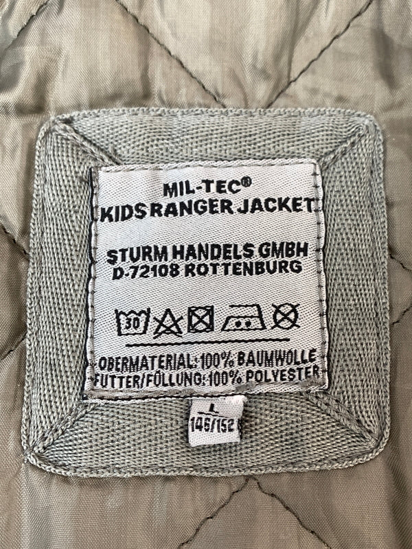 【現状渡し品】【メンズ】 MIL-TEC ミルテック KIDS RANGER JACKET キッズ レンジャー ジャケット ドイツ ミリタリー アウトドア アーミー 146-260510-em-22-min サイズ：L カラー：ベージュ系（迷彩） 万代Net店