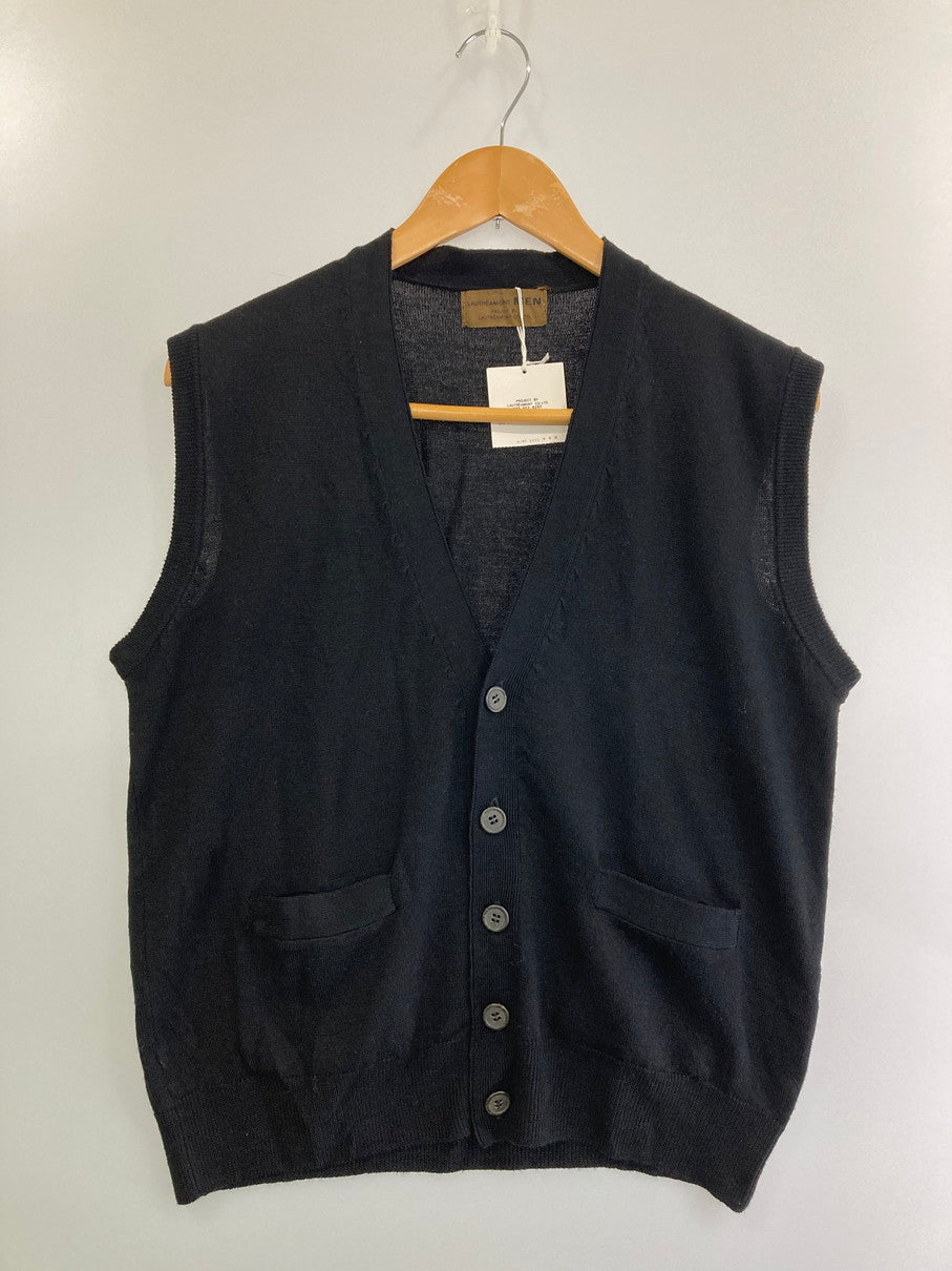 【中古美品】【メンズ】 LAUTREAMONT MEN KNIT VEST ロートレアモン メン ニットベスト トップス 140-250422-yn-17-min サイズ：M カラー：ブラック 万代Net店