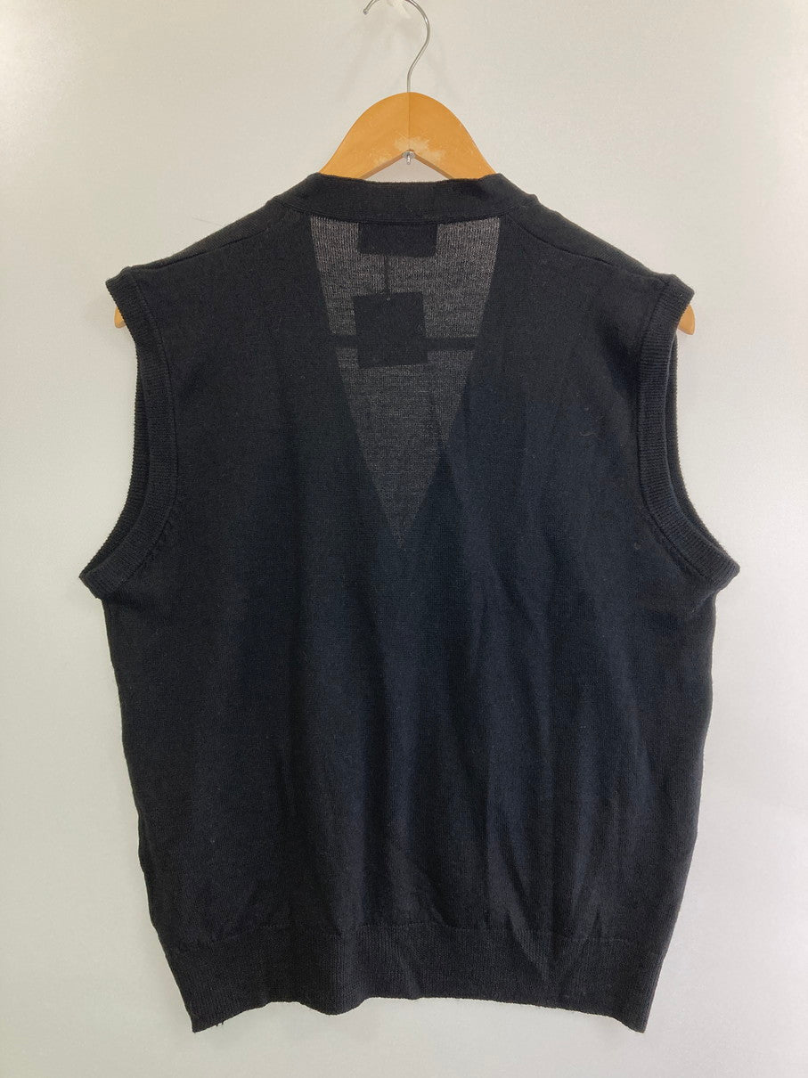 【中古美品】【メンズ】 LAUTREAMONT MEN KNIT VEST ロートレアモン メン ニットベスト トップス 140-250422-yn-17-min サイズ：M カラー：ブラック 万代Net店