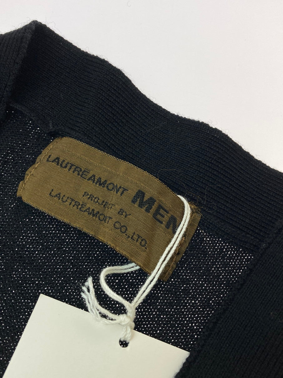 【中古美品】【メンズ】 LAUTREAMONT MEN KNIT VEST ロートレアモン メン ニットベスト トップス 140-250422-yn-17-min サイズ：M カラー：ブラック 万代Net店