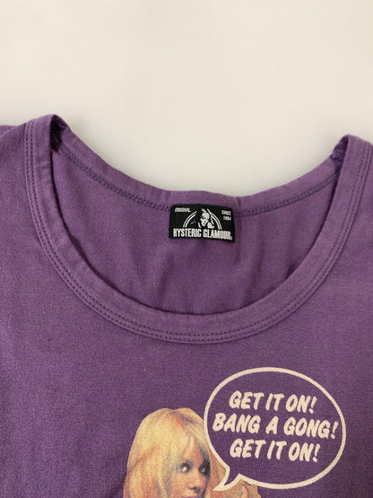 【中古品】【レディース】 HYSTERIC GLAMOUR ヒステリックグラマー S/S LONG TEE 半袖 ロング Ｔシャツ レディース トップス 170-250728-em-21-min サイズ：FREE カラー：パープル 万代Net店